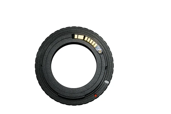 Ring adapter for vintage lens with chip-focus — Stock Photo, Image