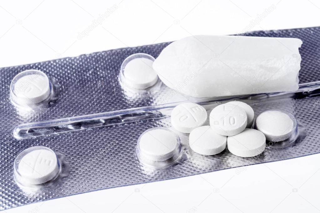 pills and suppositories isolated