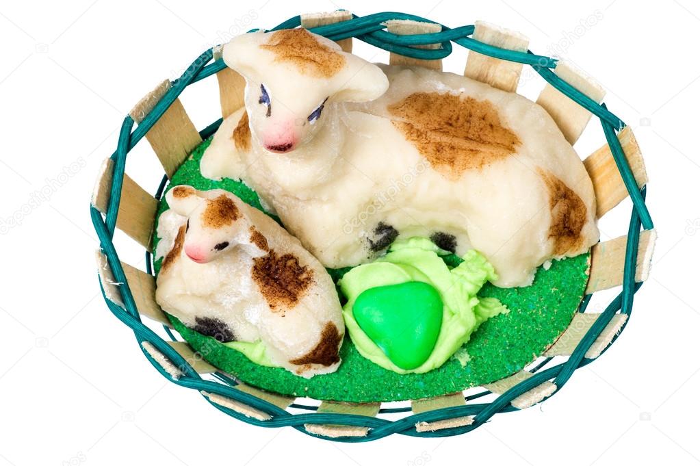 Easter almond paste lamb