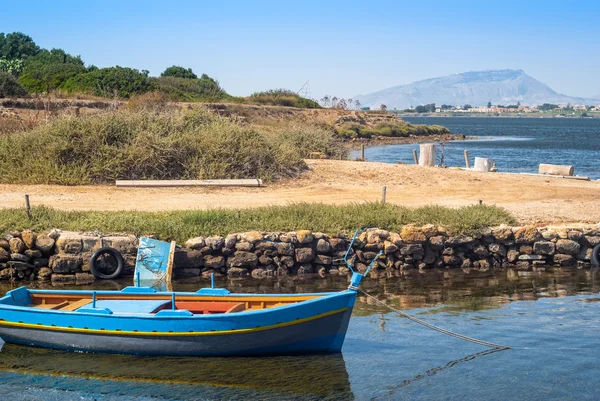 Hafen von Mozia, in den Salzwiesen von Marsala — Stockfoto