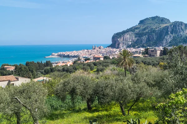 Vista de Cefalu, Sicília — Fotografia de Stock