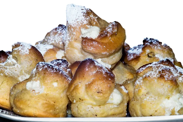 Bigne filled with ricotta cream — 스톡 사진