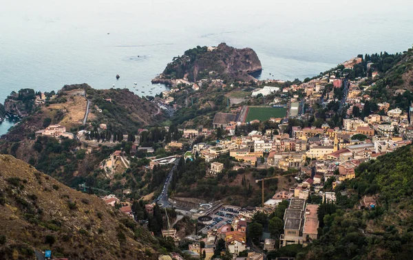 Panoramic view from castelmola, Taormina — Stock Photo, Image