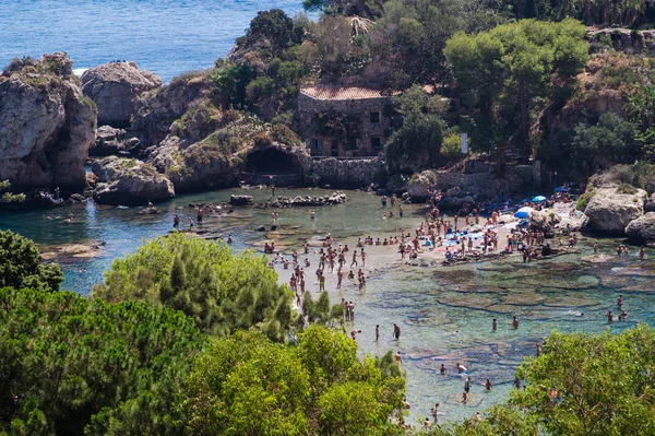 Linda ilha em Taormina, Sicília — Fotografia de Stock