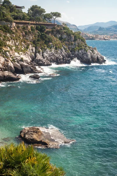 Underbara francesi stranden i mongerbino, Sicilien — Stockfoto