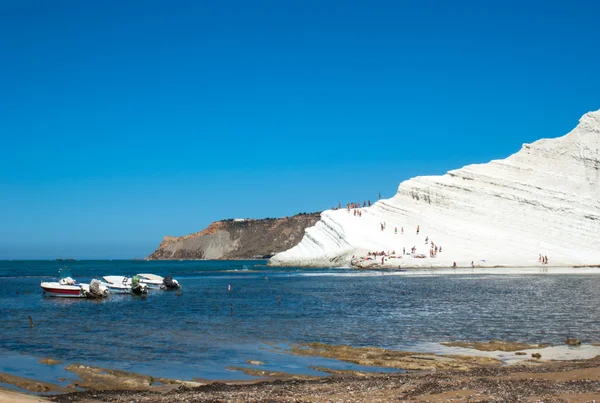 Scala dei Turchi plaj. Agrigento-Sicilya
