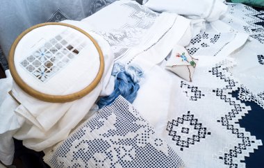 Tuval ve dikiş nakış çember 