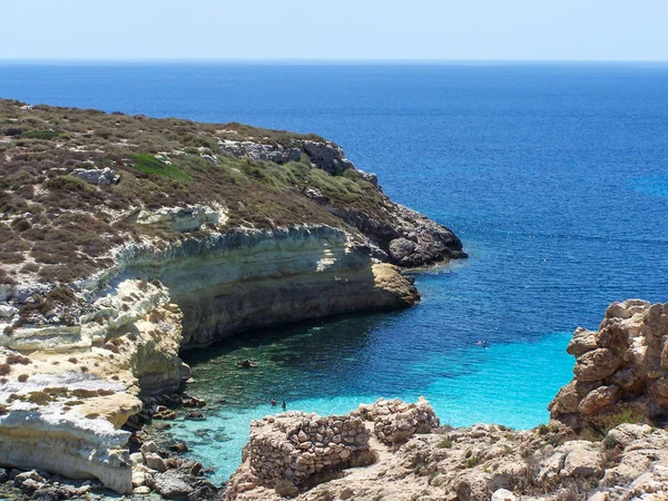 Lampedusa szigetén Stock Kép