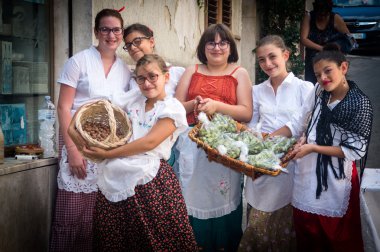 childrens undefined from sicilian folk group at the Internationa