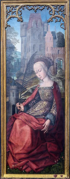 Part of the flemish triptych in the main church in Polizzi Gener — Stock Photo, Image