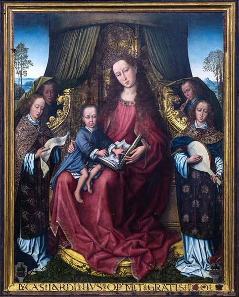 Flemish triptych in the main church in Polizzi Generosa, Sicily — 스톡 사진