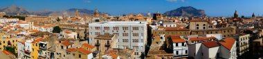 Güzel panoramik Palermo San nicolo Tower, Sicil