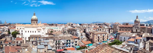 Bela vista de Palermo a partir de San nicolo Tower, Sicília — Fotografia de Stock