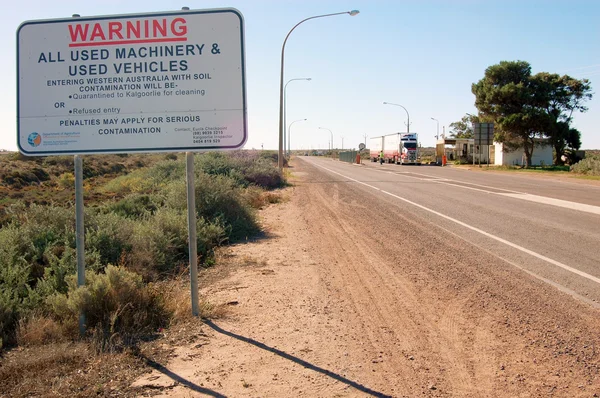 Information varningstecken på västra Australien — Stockfoto