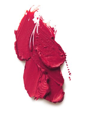 Beyaz arka plan üzerinde lekeli ruj