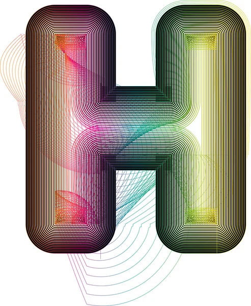 Abstract colorful Letter H — Stock Vector