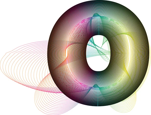 Abstracto colorido letra O — Archivo Imágenes Vectoriales