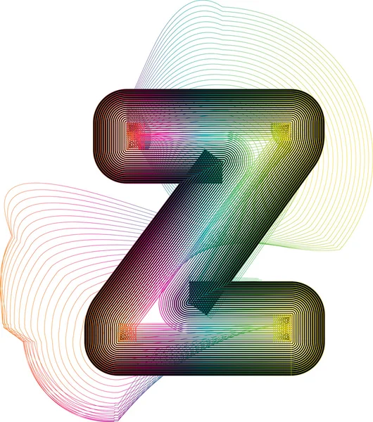 Abstrakt färgglada bokstaven Z — Stock vektor