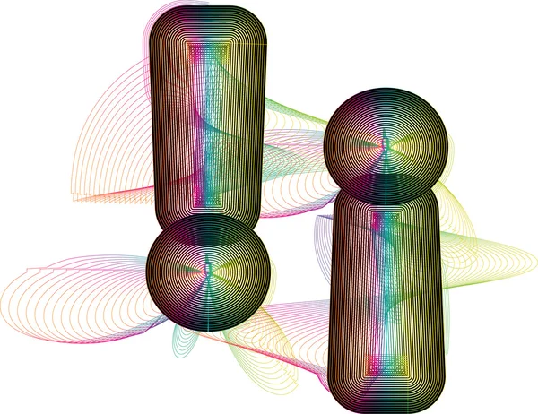 Ponto de exclamação colorido abstrato — Vetor de Stock