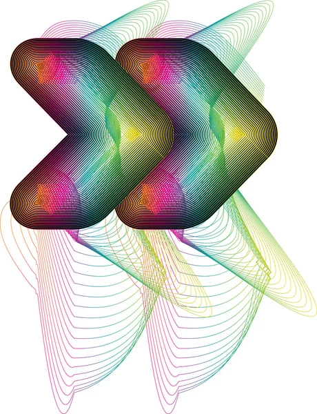 Symbole coloré abstrait — Image vectorielle