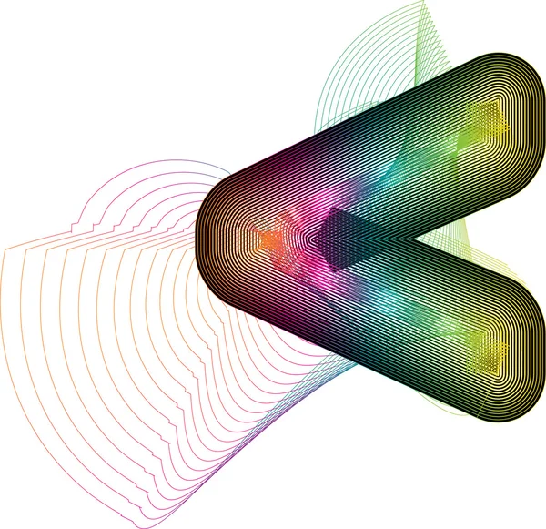 Símbolo colorido abstracto — Vector de stock