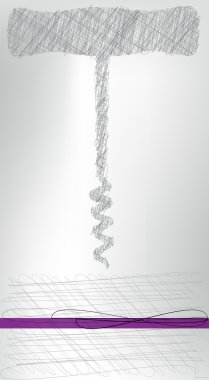 tirbuşon illüstrasyon kroki çizim