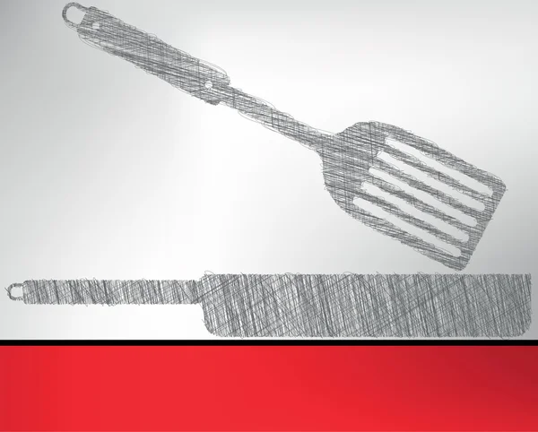 Ilustracja patelnia, naczynia kuchenne — Wektor stockowy
