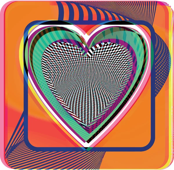 Abstraktní srdce ilustrace — Stockový vektor