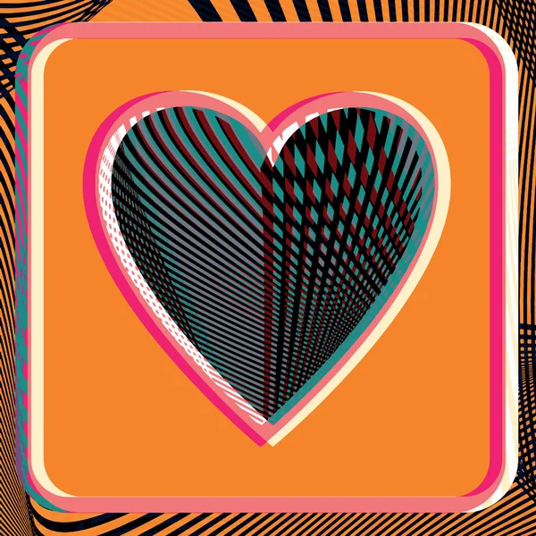 Ilustración abstracta del corazón — Vector de stock