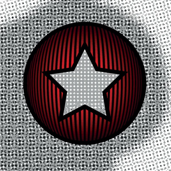 Fond abstrait avec Star on a Circle — Image vectorielle