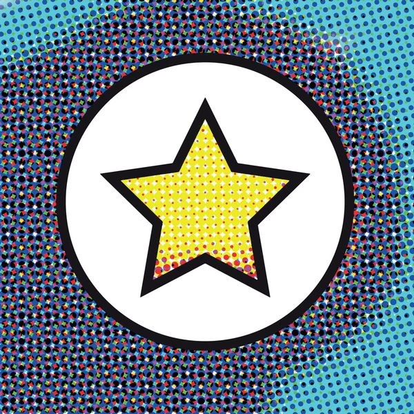 Sfondo astratto con Star on a Circle — Vettoriale Stock