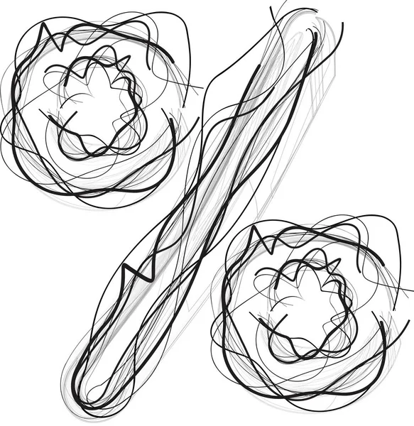 Abstraktní Vektorová Ilustrace Symbolu Doodle — Stockový vektor