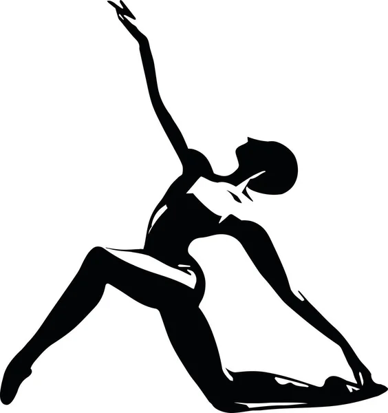 Ballet Art Silhouet Vector Illustratie — Stockvector