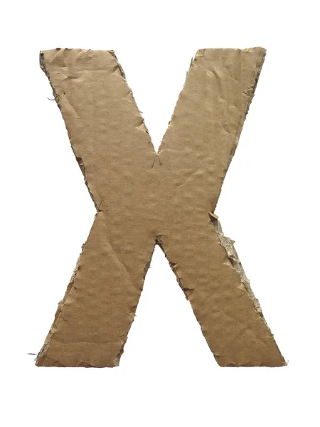 Cardboard Texture Letter Paperboard Alphabet — Stock Photo, Image