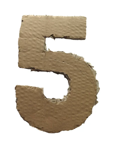 Cardboard Texture Number Paperboard Alphabet — Stock Photo, Image