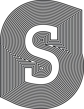 Harflerin Satır Logosu Simgesi Tasarımı - Vektör İllüstrasyonu