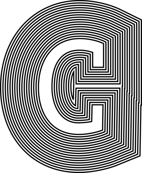 文字C線ロゴアイコンデザイン ベクトルイラスト — ストックベクタ