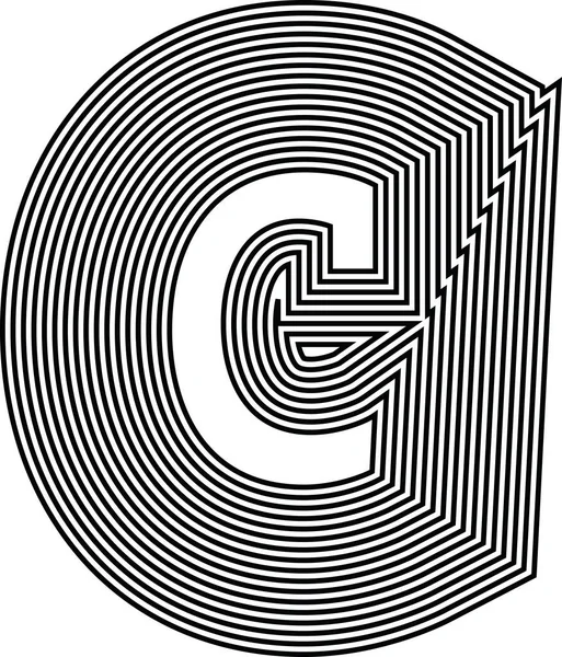 Lettera Linea Logo Icona Design Illustrazione Vettoriale — Vettoriale Stock