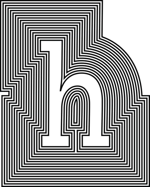 文字H線ロゴアイコンデザイン ベクトルイラスト — ストックベクタ