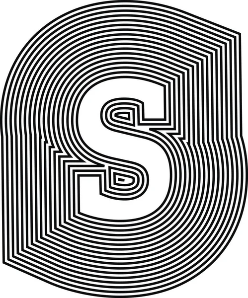 文字のラインロゴアイコンデザイン ベクトルイラスト — ストックベクタ
