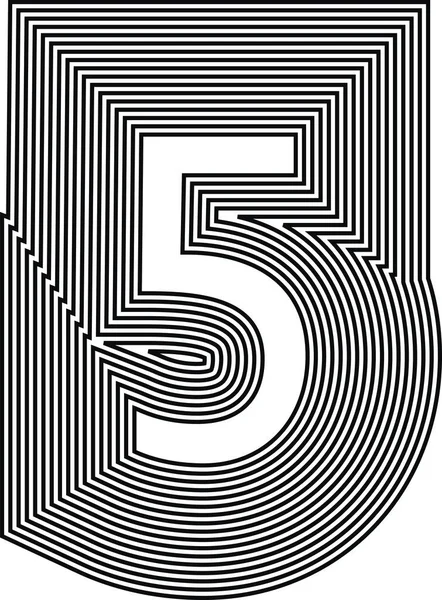 Number Line Logo Icon Design Vector Illustration — Stock Vector
