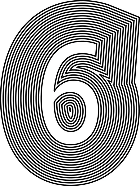 Número Diseño Iconos Logotipo Línea Ilustración Vectores — Archivo Imágenes Vectoriales