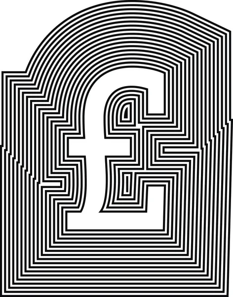 Símbolo Libra Linha Logo Icon Design Ilustração Vetorial — Vetor de Stock