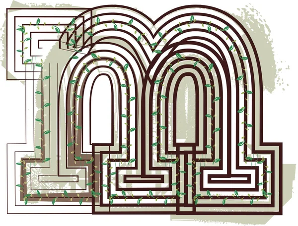 Letra Diseño Del Icono Del Logotipo Ecológico Ilustración Vectorial — Archivo Imágenes Vectoriales