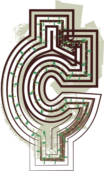 Cent Symbol Eco Logo Icono Diseño Ilustración Vectores — Archivo Imágenes Vectoriales