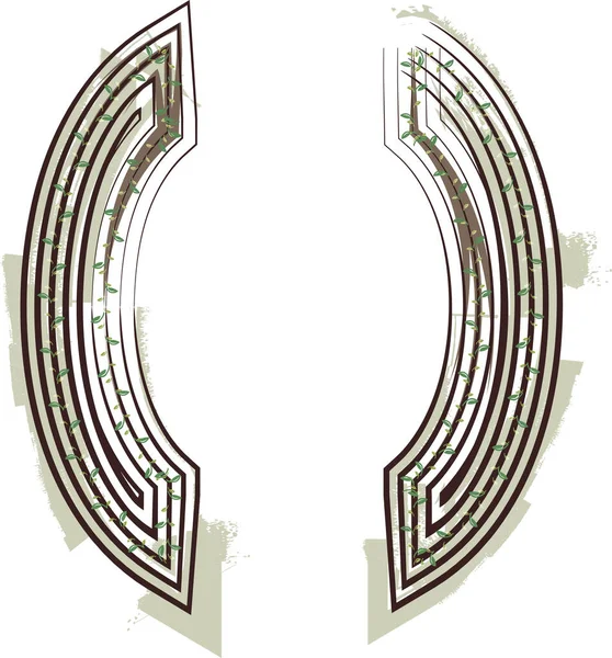 Font Symbol Eco Logo Icon Design Vector Illustration — Stock Vector