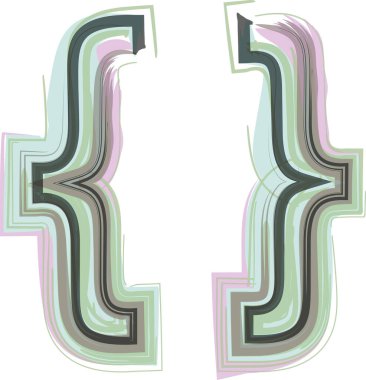 Sembol Satır Logosu Simgesi Tasarımı - Vektör İllüstrasyonu