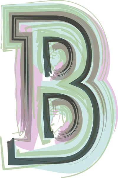 文字Bのロゴアイコンデザイン ベクトルイラスト — ストックベクタ