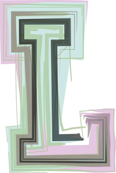 Harfi Logo Simgesi Tasarımı Vektör Llüstrasyonu — Stok Vektör