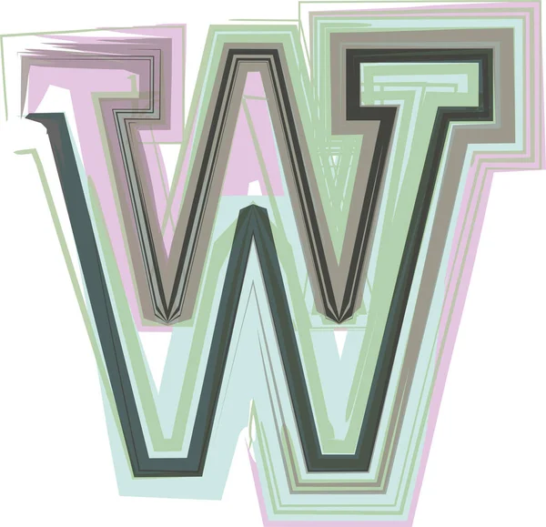 字母W标志图标设计 向量图解 — 图库矢量图片
